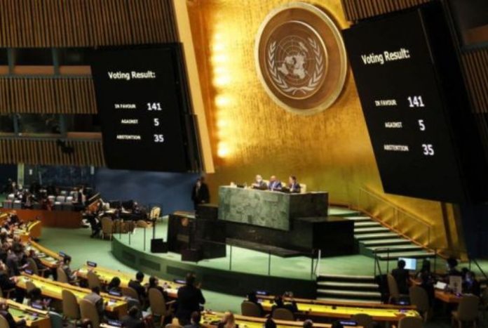 Asamblea ONU pide que Rusia pague reparaciones a Ucrania
