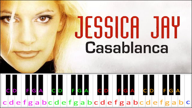 Casablanca by Jessica Jay Piano / Keyboard Easy Letter Notes for Beginners