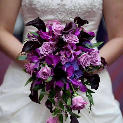 Purple Bridesmaids Bouquets