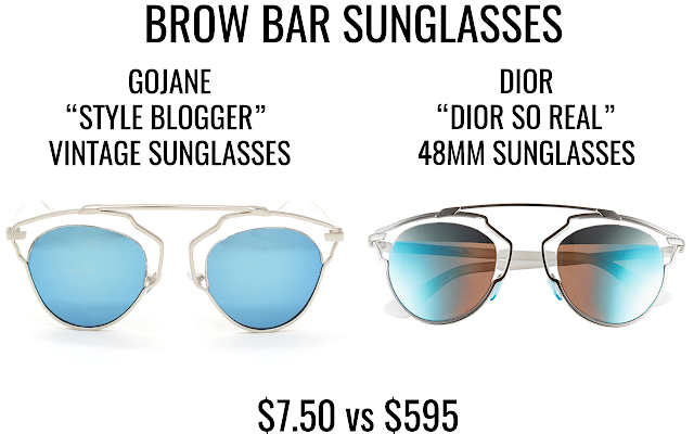 Dior So Real sunglasses, Dior So Real dupes, Dior So Real dupe, Dior So Real look a likes, sunglasses similar to Dior So Real | A shopping comparison post featuring Dior "Dior So Real" sunglasses and GoJane "Style Blogger Vintage" sunglasses.