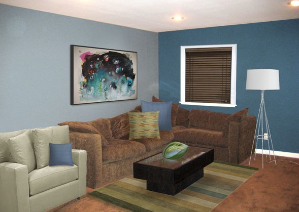 7 interior design ideas blue and brown living room