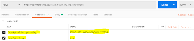 Tracing headers in Postman request