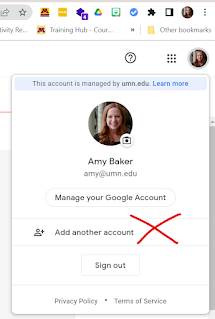 screenshot of Add an Account in Google