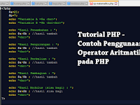 Contoh Lengkap operator aritmatika pada PHP