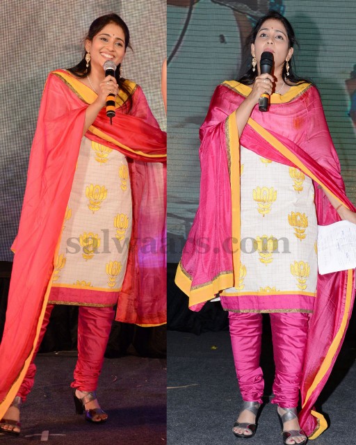 Anchor Gayatri Bhargavi in Salwar