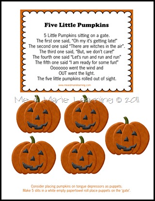 five little pumpkins copy