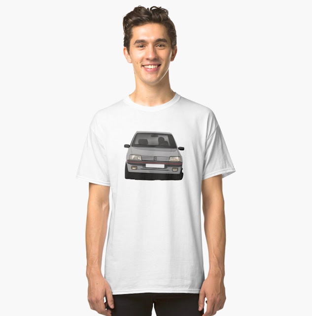 Cornerign Peugeot 205 GTi in a T-shirt