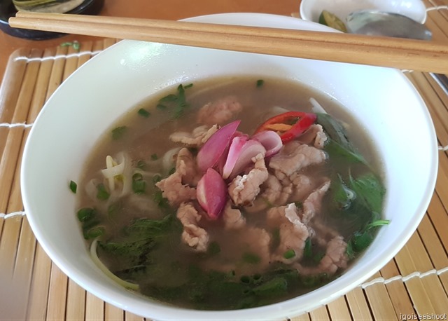 Pho Bo Hanoi - Beef rice noodle soup infused with beef bones, cinnamon, ginger and star anise