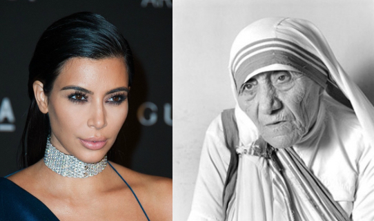 Kim Kardashian and Mother Teresa