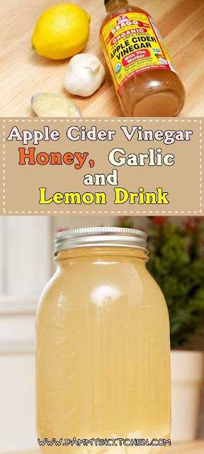 Apple Cider Vinegar, Honey, Garlic and Lemon Drink