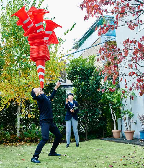 World Record 2016 - 26 Traffic Cones Balanced on Chin