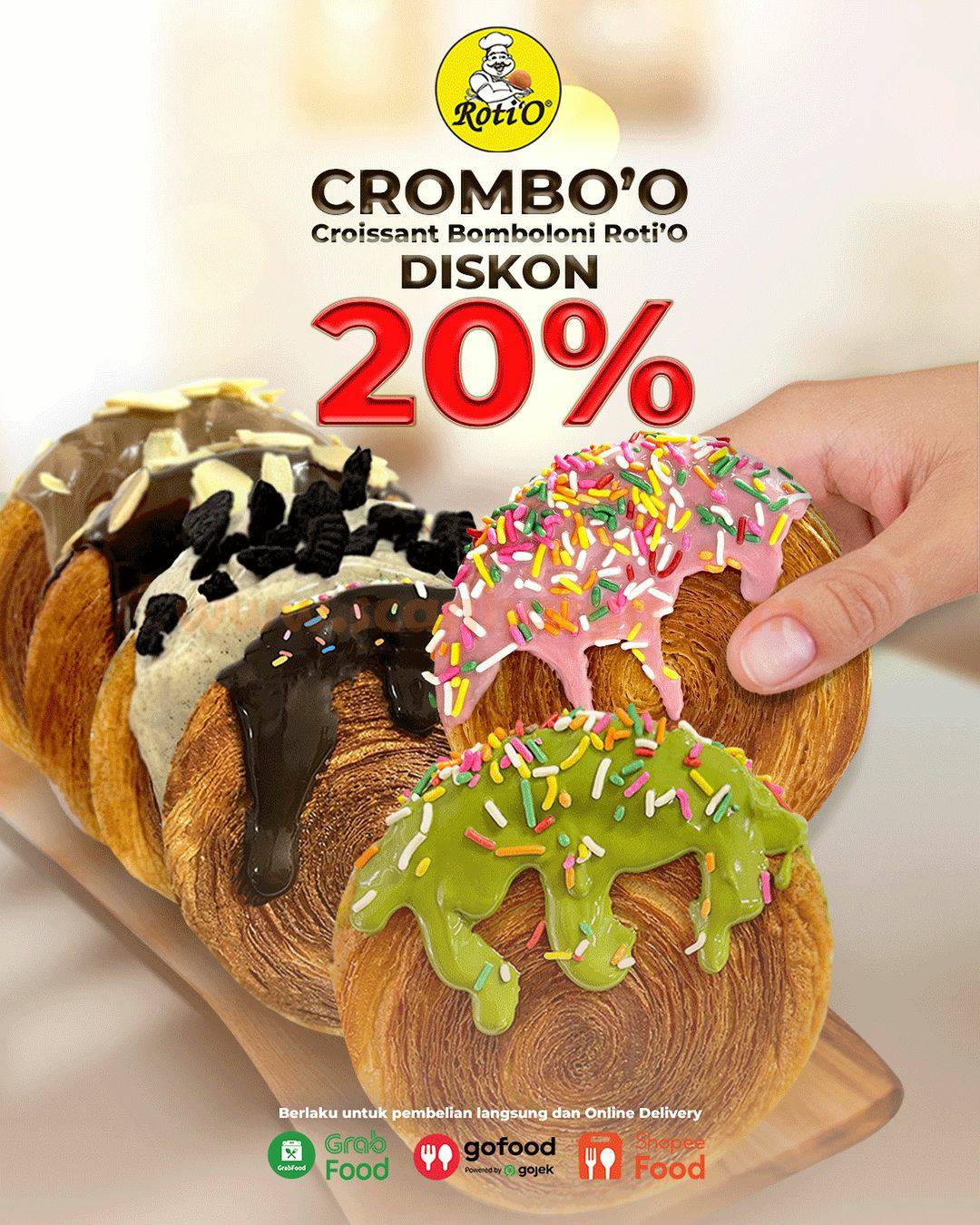 Promo RotiO Crombo’O Dari Roti O Diskon 20%