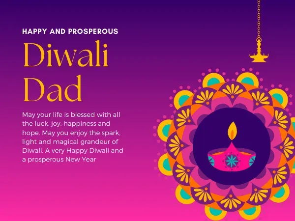 Deepawali 2023 Wishes for Dad