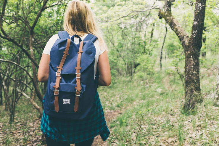 woman hiking