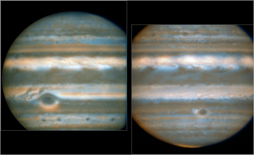 Two faces of Jupiter