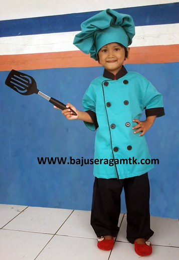 baju profesi anak baju koki anak