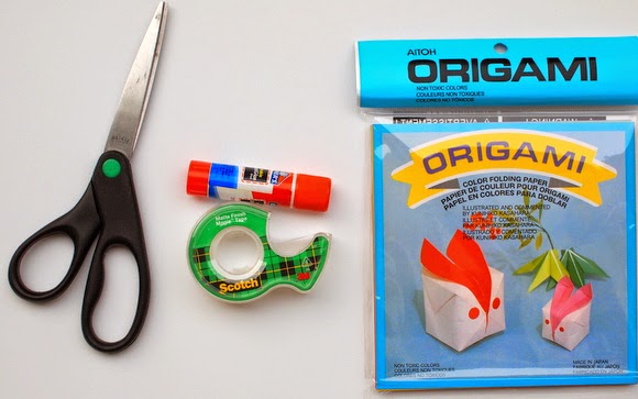 Materials Needed to fold an origami pumpkin