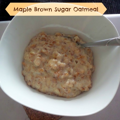 Homemade Maple Brown Sugar Oatmeal:  A great cold weather breakfast of  warm, creamy oatmeal sweetened with brown sugar and maple syrup