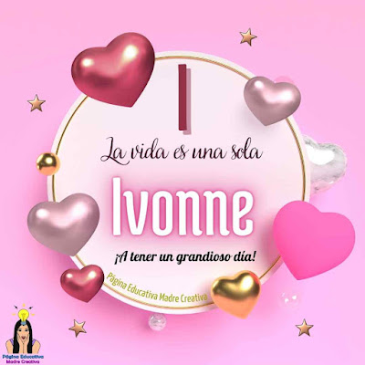 Solapin Nombre Ivonne para imprimir gratis - Nombre para descargar