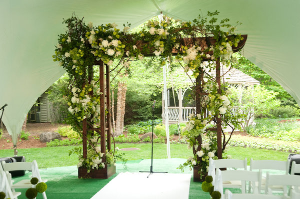a separate ceremony tent was added to the plan the week of the wedding