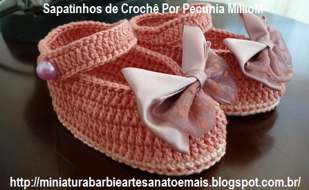 DIY - Sapatinhos Para Meninas Em Crochê Com Gráfico 5