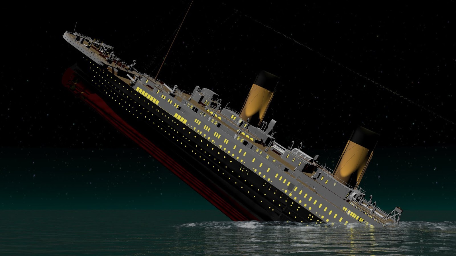 Gambaran Tepat Tenggelamnya Kapal Titanic