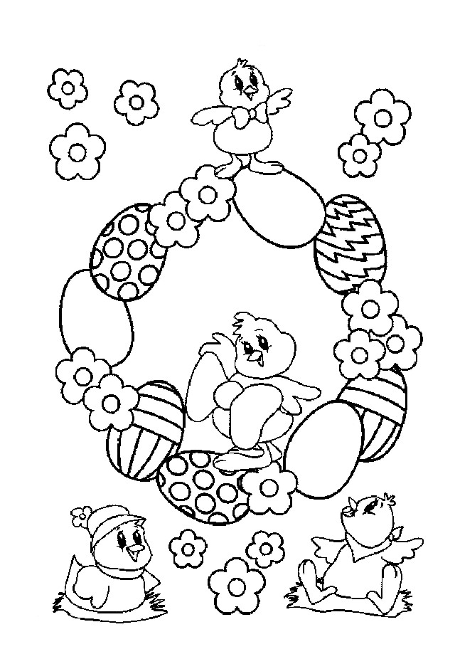 coloring pages for easter chicks. coloring page of Easter