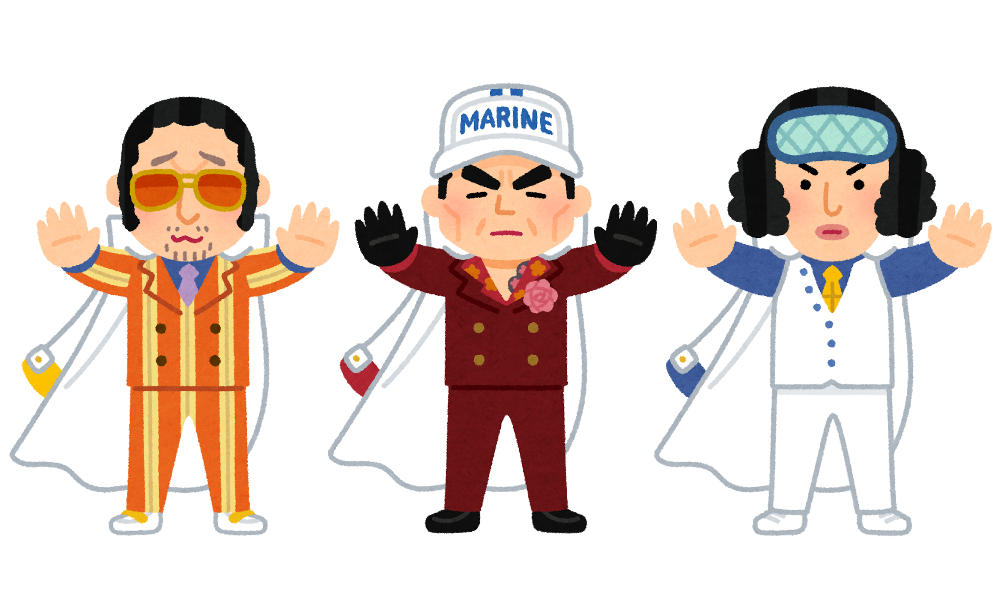 海軍三大将のイラスト One Piece かわいいフリー素材集 いらすとや