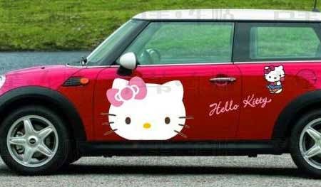 Kumpulan Mobil  Modifikasi Stiker  Hello  Kitty  Jelas Beda