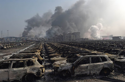 Foto Ledakan Besar di Tianjin China