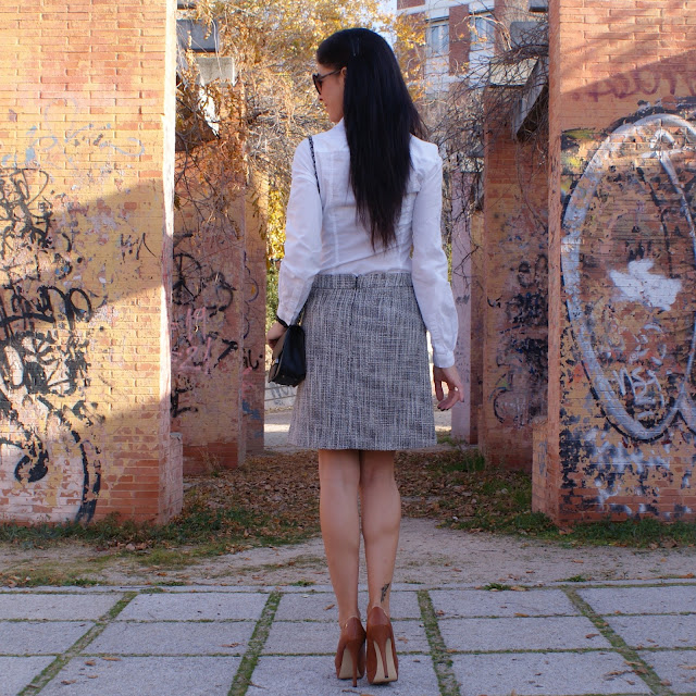 LOOK Navidad con falda tweed