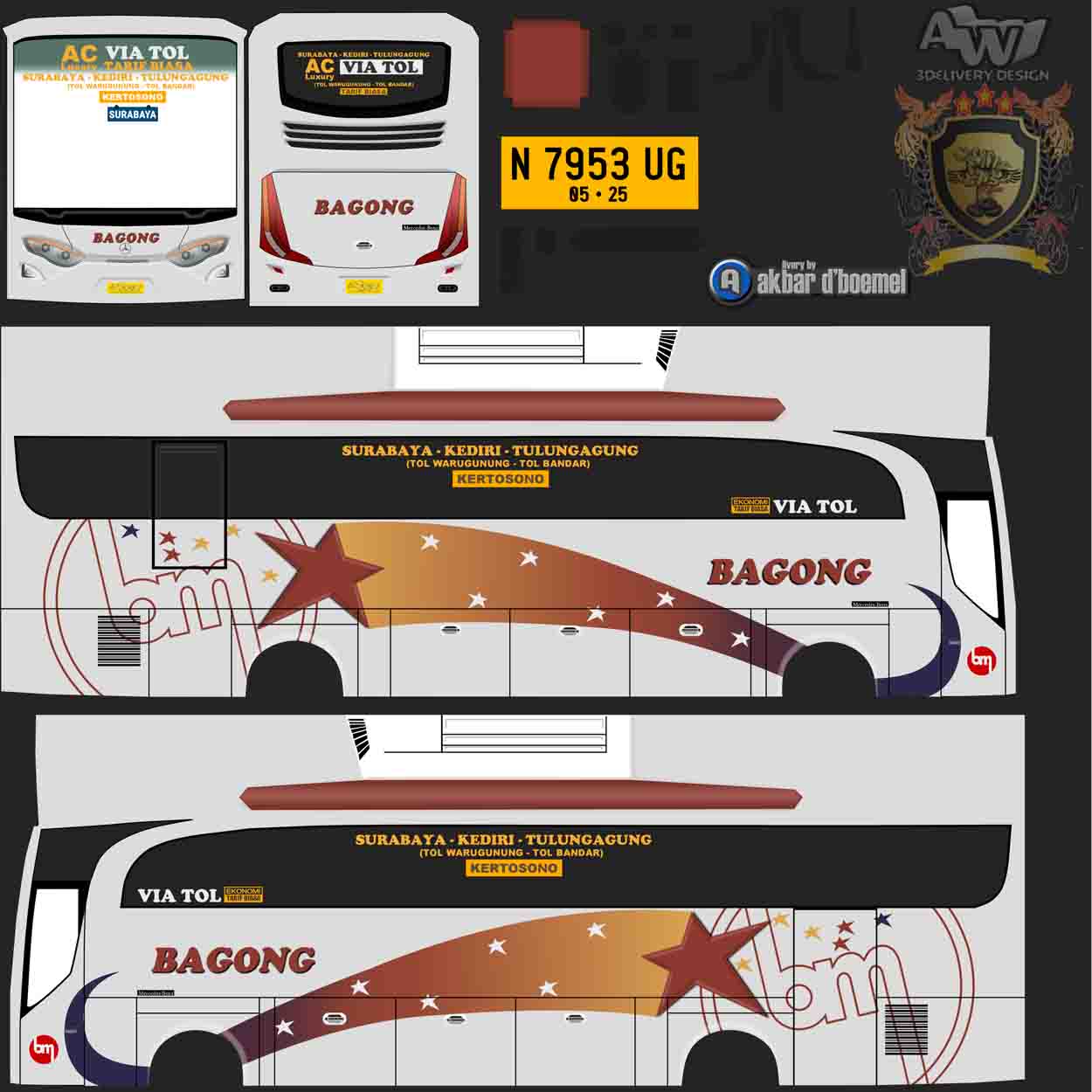 stiker bussid bagong