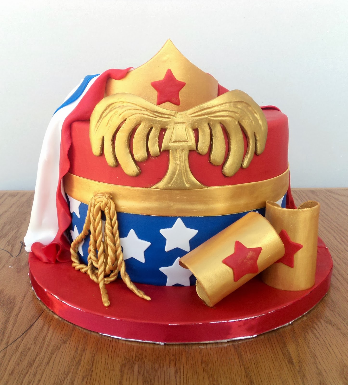 Delectable Cakes Wonder Woman With Cape Birthday Cake