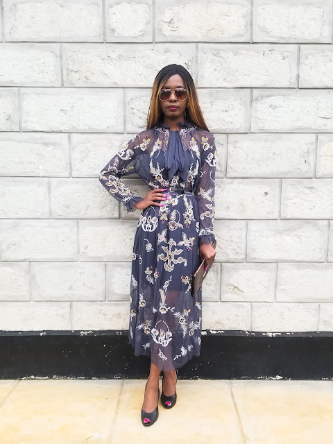 Sheer Zara Midi Dress Outfit: Summer Brunch Outfit Idea