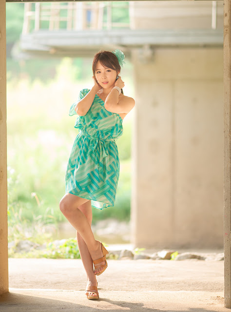 8 Kim Ji Min in Green-very cute asian girl-girlcute4u.blogspot.com