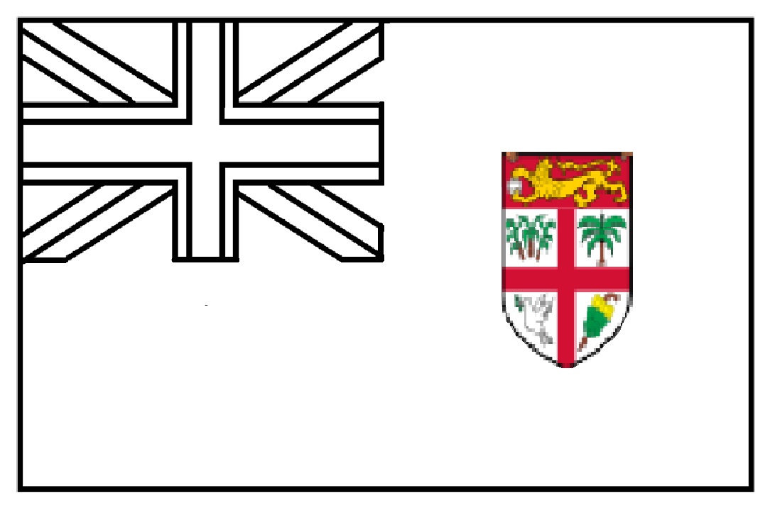 Mewarnai Gambar Mewarnai Gambar Sketsa  Bendera Negara Fiji