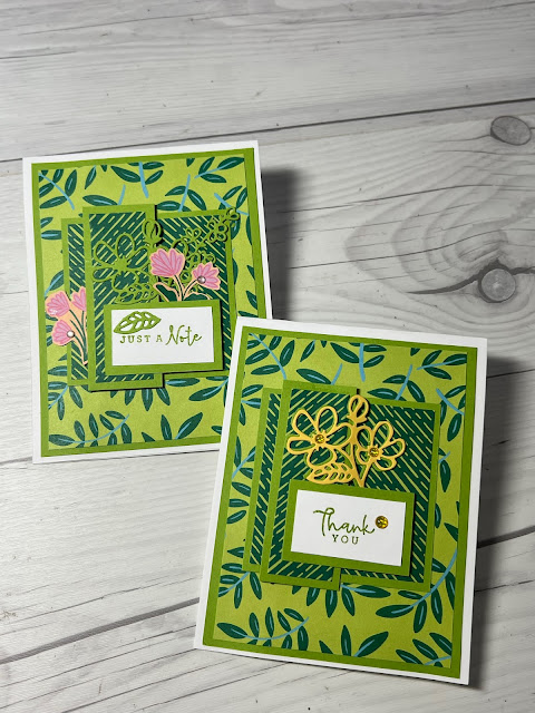 A floral greeting card made during a Mystery Stamping session led by Stampin' Up! Demonstrator Sharon Armstrong