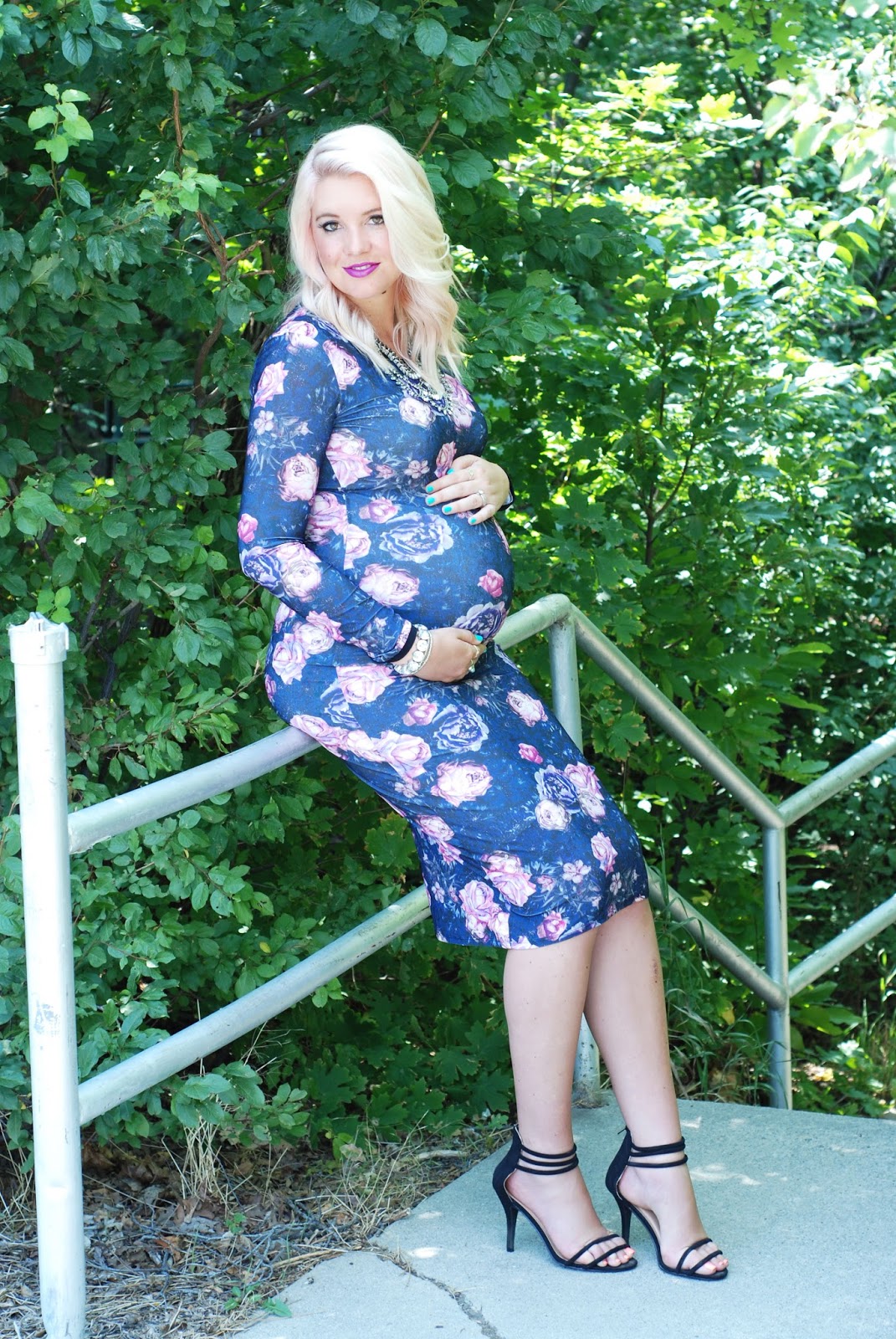 Maternity Photos, Floral Dress, Long Tall Sally, Utah Fashion Blogger
