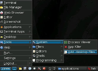 add desktop file on main menu antiX os