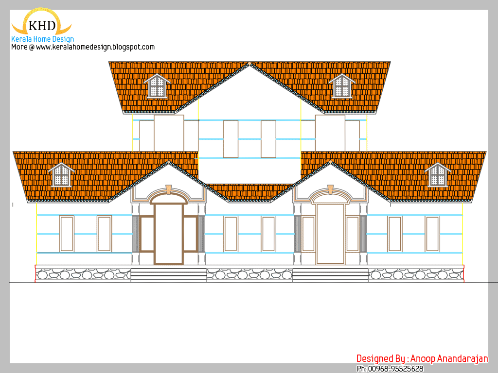Single Floor House Plan and Elevation - 1400 Sq. ft - Kerala home ...