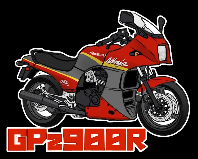 01. Jeanine - Kawasaki GPz900 Illustration via La Zone Noir