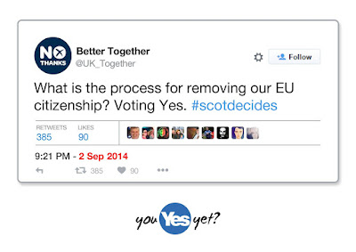 Better Together claim leaving the UK puts Scotland's EU membership in doubt. How is that working out?