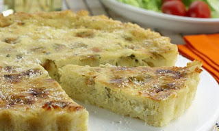 Quiche de arroz e queijo light