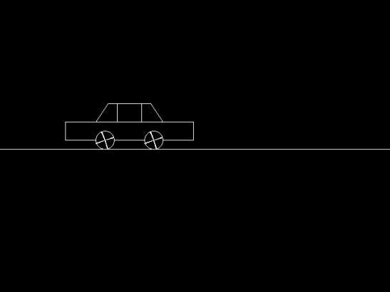 Simple program to create a moving car in graphics