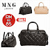 MANGO Quilted Bowling Bag (Black & Beige)