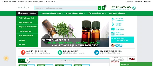 Giao diện blog bán hàng