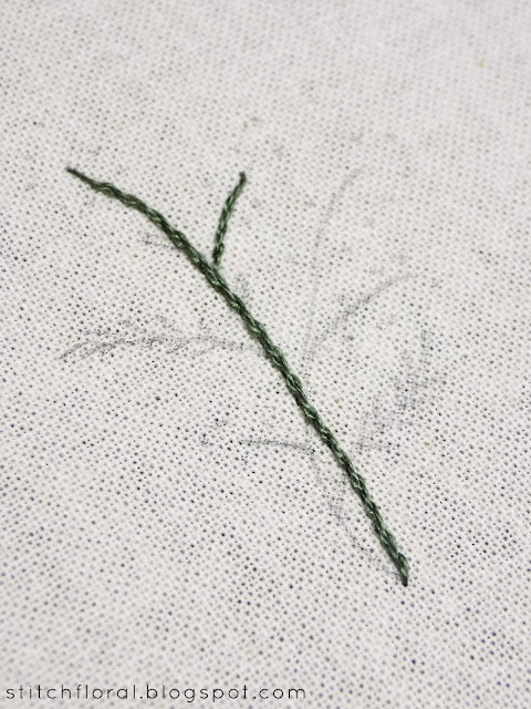 Hand embroidery mimosa