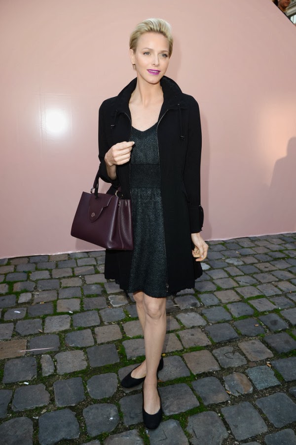 HSH Princess Charlene at Louis Vuitton SS14 Show in Paris