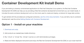 red hat container development kit