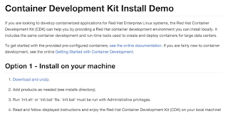 red hat container development kit